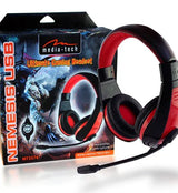 Media-Tech Casti cu Microfon Gaming Media-Tech NEMESIS 40mm STEREO USB Control Volum 19m Noise Canceling DNPHM3BBM