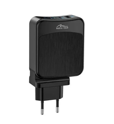 Media-Tech Incarcator universal Media-Tech 65 W 2xUSB-C/USB 30 Plastic 120x60x27 mm Negru
