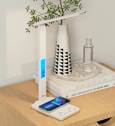 Media-Tech Lampa de birou cu led Media-Tech MT222 modul incarcare wireless pentru telefon control tactil USB lumina calda si rece