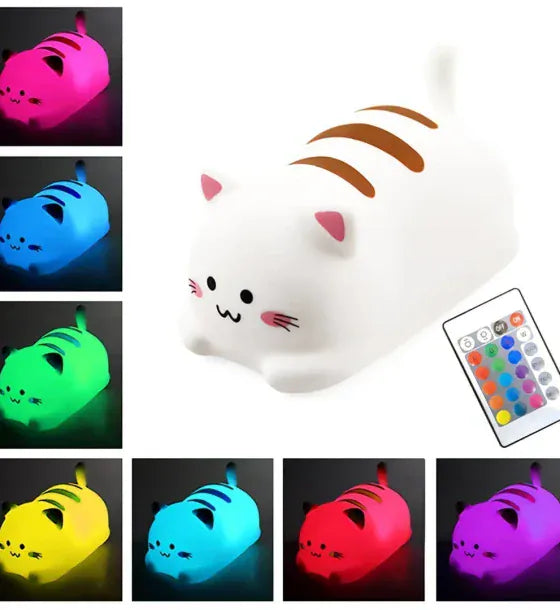 Media-Tech Lampa de veghe copii Media Tech model Pokky Happy Kitty LED alb 80x140x85mm acumulator 12 Ah telecomandaOSWMEDLDZ000225276395