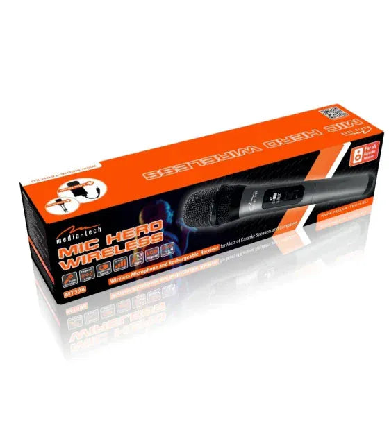 Media-Tech Microfon wireless pentru difuzoare Karaoke Media-tech MIC HERO WIRELESS MT398 negru