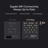 Mercusys by TP-LINK Router Router Mercusys MR80X | Wi-Fi 6 AX3000, Dual Band, Gigabit, MU-MIMO