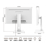 Monitor JAPANNEXT JN-IPS270UHD60F | 27 inch, IPS, 4K UHD, USB-C 65W, Negru