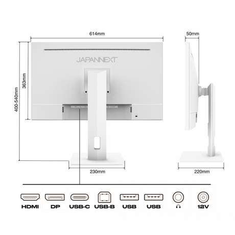 JAPANNEXT Monitor PC Monitor JAPANNEXT JN-IPS270UHD60F | 27" 4K UHD IPS USB-C