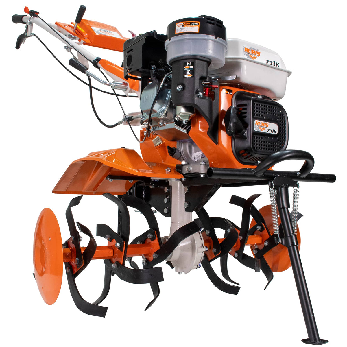 Ruris Motosapa Motosapatoare RURIS 731ACC1 + roti cauciuc 5.00-8 + rarita + plug + adaptor + dispozitiv scos cartofi + roti metalice 400 fara manicot + cultivator