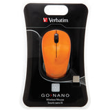 Verbatim Wireless Laser GO Nano Mouse Orange