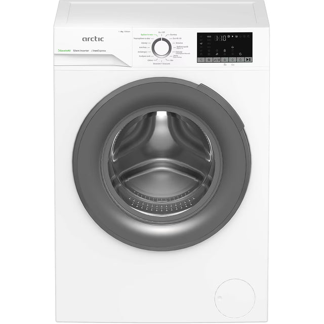 Masina de spalat rufe Arctic APLM2WFSU28211WG, 8kg, 1200rpm, Clasa A, Motor SilentInverter, SaveInAll, ExtraSteam, Displ