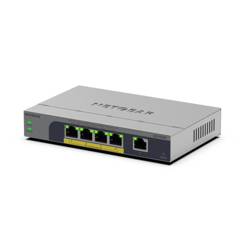 Netgear Switch Switch Netgear GS105EP-100EUS | 5 Porturi Gigabit, 4x PoE+, Managed