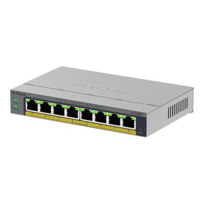 Netgear Switch Switch Smart Netgear GS108EP | 8 Porturi Gigabit, PoE+ 802.3at, Management