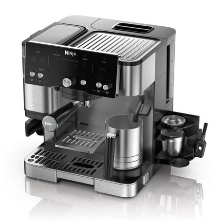 Ninja Espressor manual Espressor Ninja Luxe Essential ES501EU | Argintiu-Negru, Compact, Utilizare Zilnica