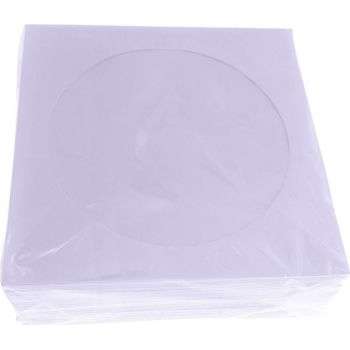 Plic CD Hartie Omega KOPZ100 | Set 100 buc, Fereastra, Alb