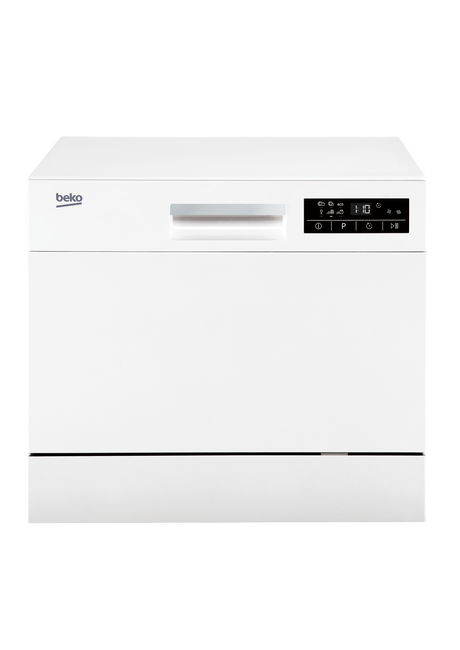 Masina de spalat vase Beko DTC36610W, table top, capacitate 6 seturi, Clasa F, 6 programe: Eco 50°C, Intensive 70°C, Gla