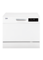 Masina de spalat vase Beko DTC36610W, table top, capacitate 6 seturi, Clasa F, 6 programe: Eco 50°C, Intensive 70°C, Gla