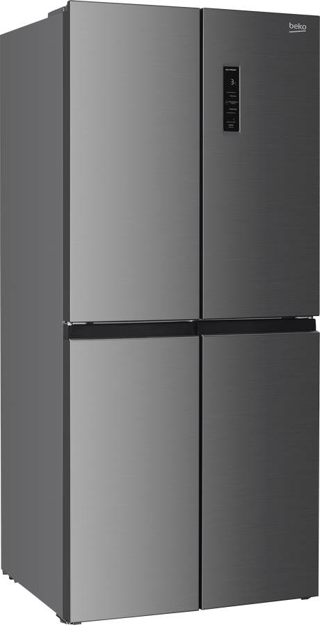 Side by side Beko GNO46623XPN, 4 usi, tehnologie racire  NeoFrost,  466 L, Clasa D, afisaj electronic, control Touch, Ha