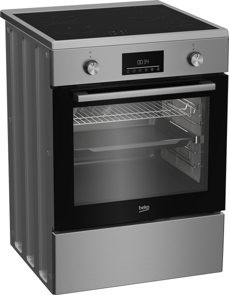 Aragaz electric Beko, Cuptor incorporabil multifunctional, 11 functii de gatire, 3D Cooking, Easy grill, LED display cu 