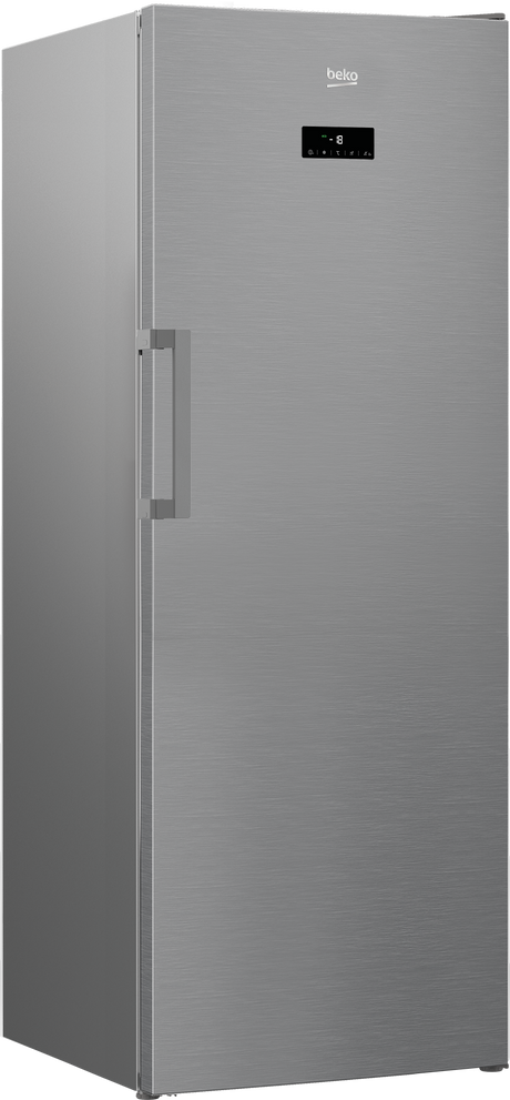 Congelator vertical Beko RFNE448E41XB,  NoFrost, Electronic Display, 448 L, clasa energetica E, congelare rapida, 8 comp