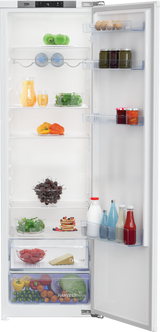 Frigider cu o usa incorporabil Beko, 309l, Clasa E, display, HarvestFresh, H 177.5, alb