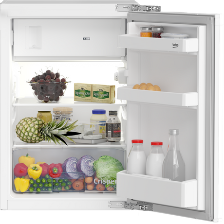 Frigider cu o usa incorporabil Beko B1754N, vol. util 110 l, clasa energetica E, cutii legume si fructe, iluminare LED, 