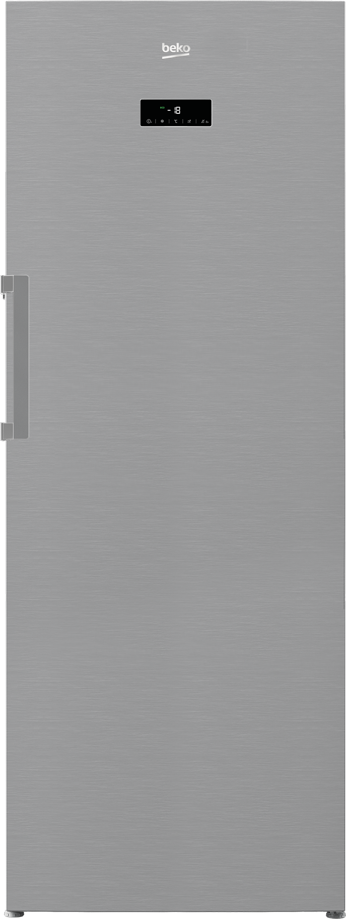 Congelator vertical Beko RFNE448E41XB,  NoFrost, Electronic Display, 448 L, clasa energetica E, congelare rapida, 8 comp