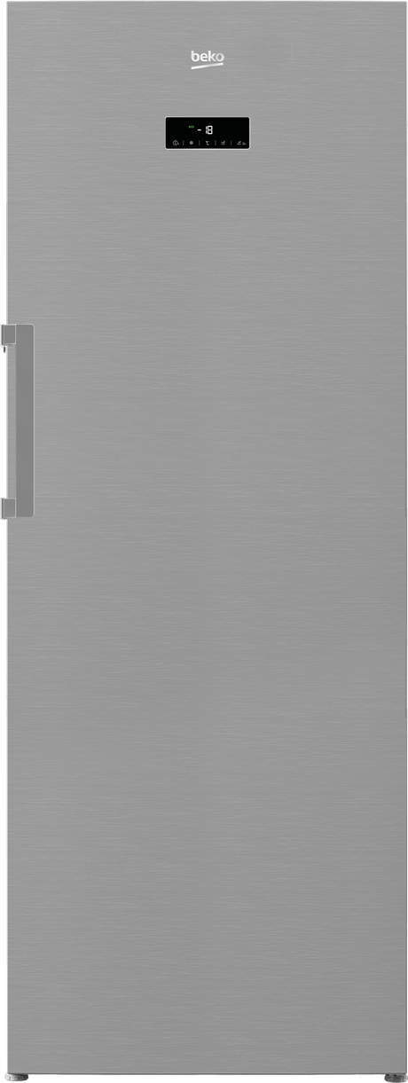 Congelator vertical Beko RFNE448E41XB,  NoFrost, Electronic Display, 448 L, clasa energetica E, congelare rapida, 8 comp