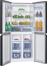Side by side Beko GNO46623XPN, 4 usi, tehnologie racire  NeoFrost,  466 L, Clasa D, afisaj electronic, control Touch, Ha