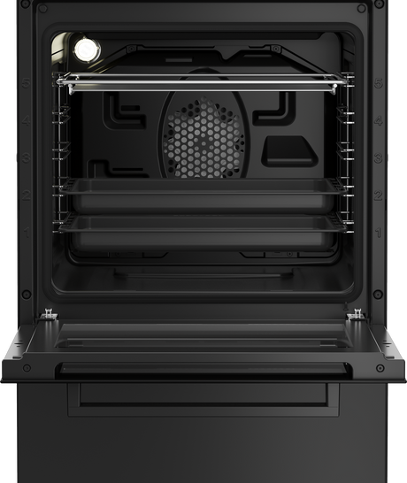 Aragaz Beko FSM52330DAON, 4 arzatoare, aprindere electrica, cuptor electric multifunctional, 8 functii de gatire, grill 