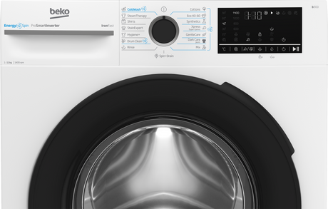 Masina de spalat rufe Beko BM3WFST411415W, Premium Design, 11kg, 1400 RPM, 15 programe, Clasa A, Alb, culoare usa: Piano