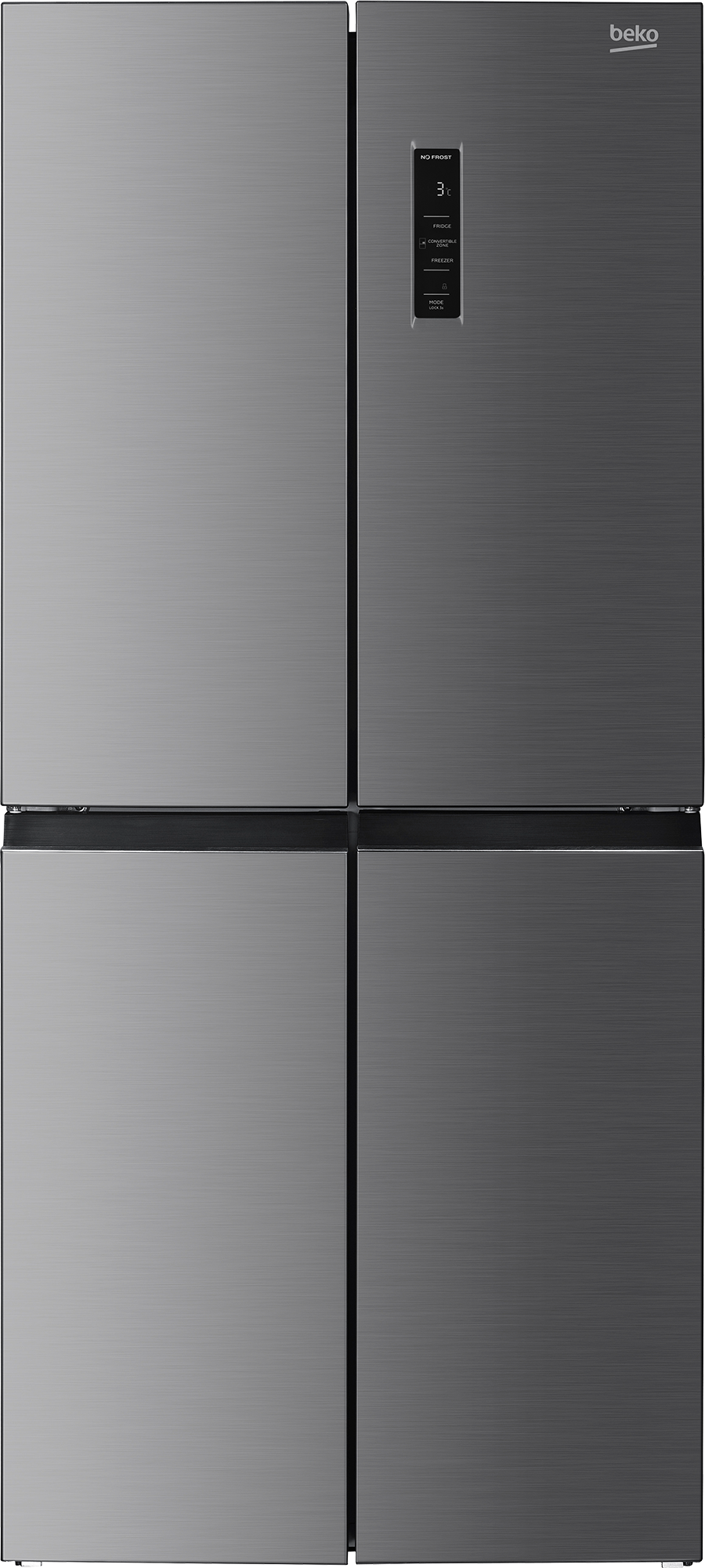 Side by side Beko GNO46623XPN, 4 usi, tehnologie racire  NeoFrost,  466 L, Clasa D, afisaj electronic, control Touch, Ha