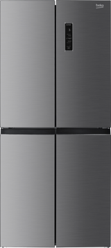 Side by side Beko GNO46623XPN, 4 usi, tehnologie racire  NeoFrost,  466 L, Clasa D, afisaj electronic, control Touch, Ha