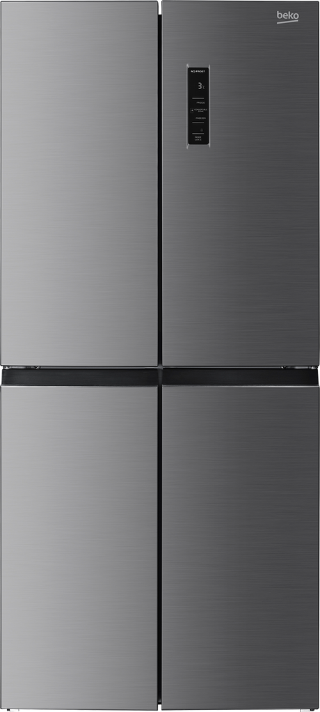 Side by side Beko GNO46623XPN, 4 usi, tehnologie racire  NeoFrost,  466 L, Clasa D, afisaj electronic, control Touch, Ha