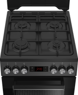 Aragaz Beko FSM52330DAON, 4 arzatoare, aprindere electrica, cuptor electric multifunctional, 8 functii de gatire, grill 