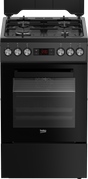 Aragaz Beko FSM52330DAON, 4 arzatoare, aprindere electrica, cuptor electric multifunctional, 8 functii de gatire, grill 