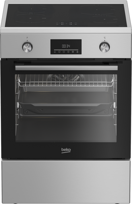 Aragaz electric Beko, Cuptor incorporabil multifunctional, 11 functii de gatire, 3D Cooking, Easy grill, LED display cu 