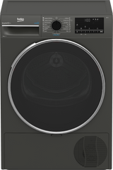 Uscator de rufe Beko B3T68239MG, 8 kg, 16 programe, Clasa E, Pompa de caldura EcoGentle™, Steamcure, RecycledDry, Outdoo