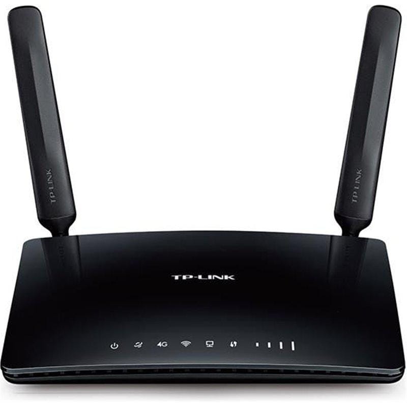 TP-Link Router Wireless TP-Link ARCHER MR200, 1xLAN/WAN 10/100, 3xLAN10/100 ,3antene WiFi interne, 2 antene 4G LTE externe, 1 SIM card slot,dual-bandAC750 (300/433Mbps), 3G/4G, Buton Wireless/Power/LedON/OFF