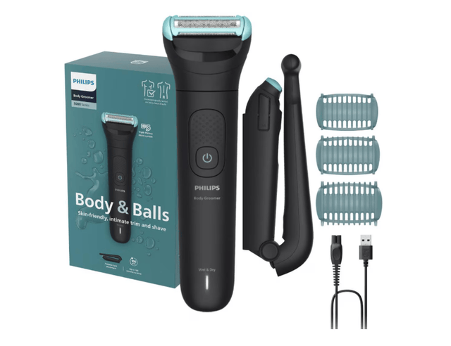 Philips Aparat de ras Aparat de ras si tuns corporal Philips BG5480/15 | Autonomie 100 min, Incarcare rapida, Brat extensie, 3 piepteni
