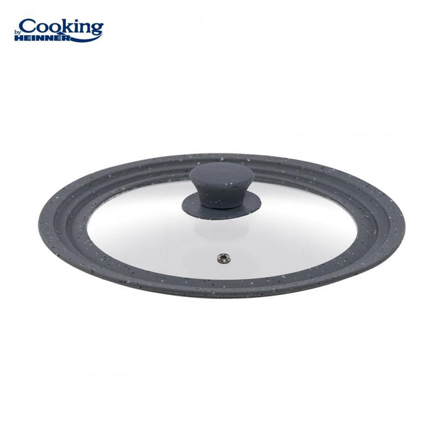 Heinner Capac oala Capac Oala Heinner HR-AER-28D32G | Sticla, Margine Silicon, 28-32cm, Gri