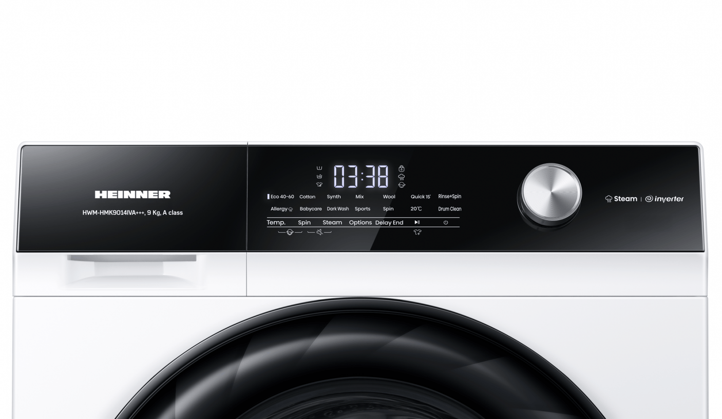 Heinner Masina de spalat rufe Masina de spalat rufe Heinner HWM-HMK9014IVA+++ | 9kg, 1400RPM, Inverter, A+++, 60x61x85cm
