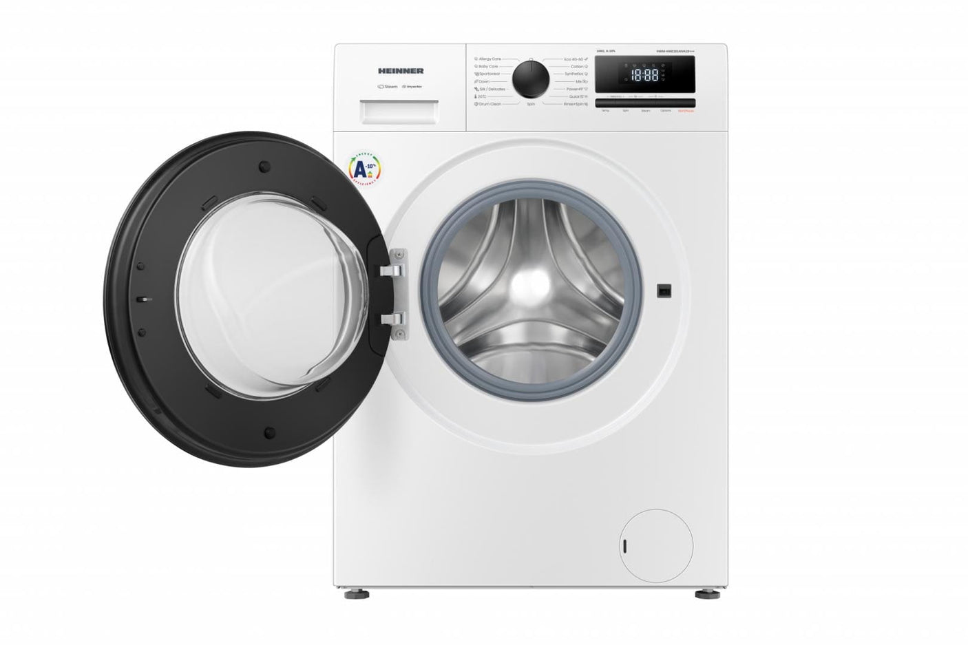 Heinner Masina de spalat rufe Masina de spalat rufe Heinner HWM-HME1014IVA10+++ | 10kg, 1400RPM, Clasa A, Inverter, Alb, 59.5x58x84.5cm