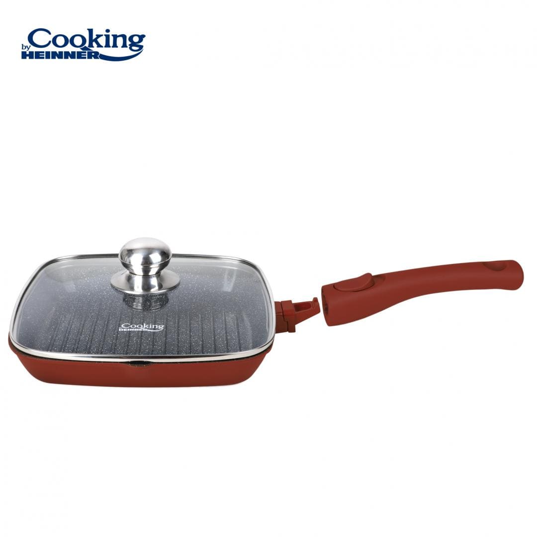Heinner Tigaie Tigaie Grill Heinner HR-JLG-A28G | 28cm, Aluminiu, Cu Capac, Calabria