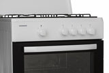 [RESIGILAT] Aragaz Heinner HFSC-SME60WH | 60cm, 4 Arzatoare, Capac Metalic, Alb, 60x55x85cm