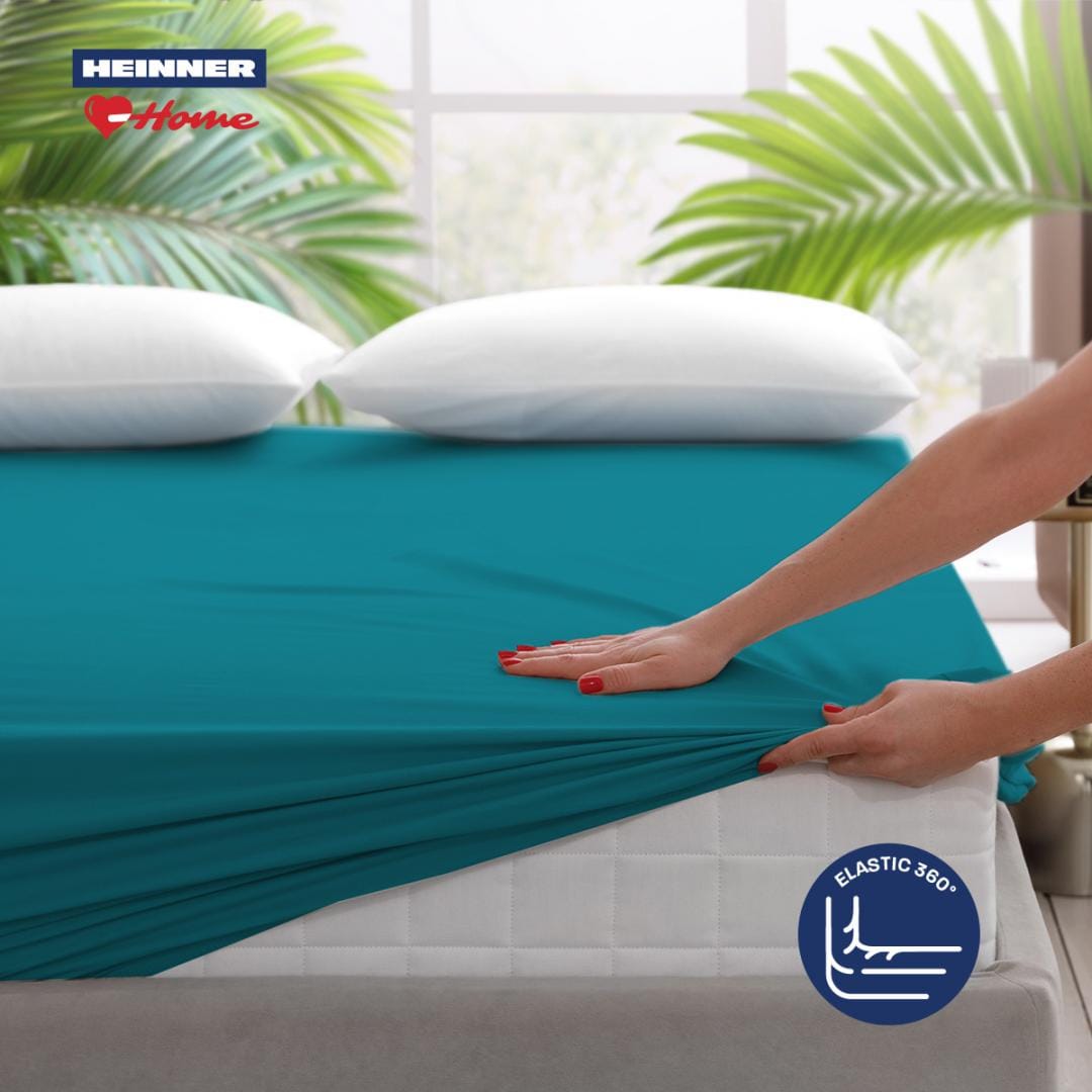 Heinner Cearceaf de pat Cearceaf cu elastic Heinner HR-SHEET180-TRQ | 180x200cm, Turcoaz