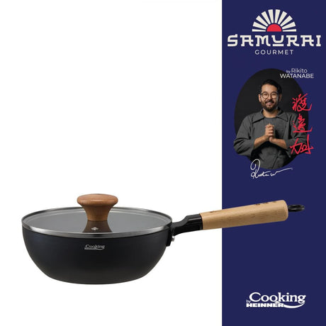 Heinner Tigaie Tigaie Wok Heinner HR-SNT-WC20 | 20cm, Cu Capac, Samurai Gourmet