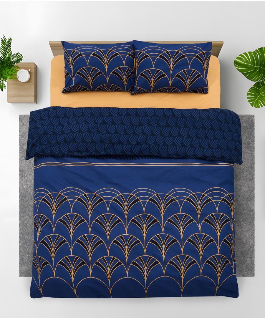 Heinner Lenjerie de pat Lenjerie de Pat Heinner HR-KGBED-132-WAV | Kingsize, Bumbac, 132 TC, Wave