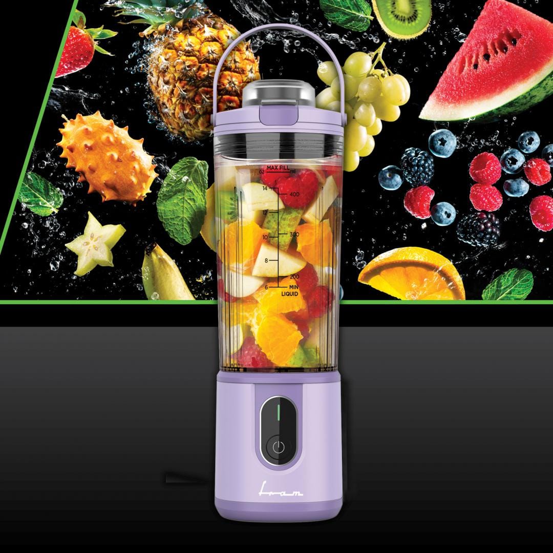 Fram Blender Blender Portabil Fram FBP-P74PP | 400ml, Acumulator 7.4V, Lame Inox, Mov