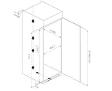 Heinner Frigider Frigider cu o usa, incorporabil, HEINNER HF-BIM304NFINVE++, NO FROST, 304L, Clasa E, Compresor inverter, Control electronic, Functie super racire, Lumina led