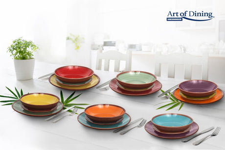 Heinner Vesela Serviciu Masa Ceramica Heinner HR-WDF-18A | 18 Piese, Aquarelle, Art of Dining