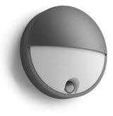 Philips Aplica LED pentru exterior cu senzor de miscare Philips Capricorn ,6W(47W), 600 lm, lumina calda (2700K), IP44, 78x214mm, Antracit