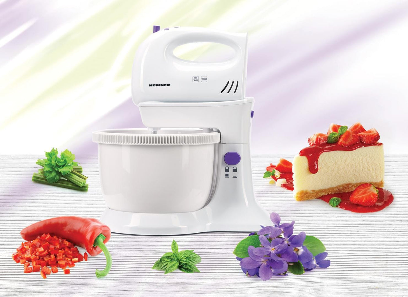 Heinner Mixer Mixer cu Bol Heinner HMB-350UV | 350W, 5 Viteze, Bol Inox 3.5L