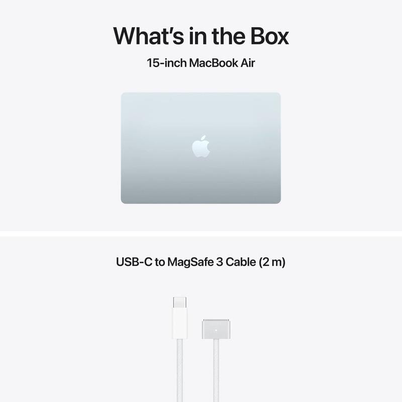 APPLE MacBook Air 15.3" Retina/Apple M5 (CPU 10-core, GPU 10-core, NeuralEngine16-core)/24GB/512GB - Sky Blue - INT KB (No Adapter) - 2026  (CTO from MDVQ4RO/A)